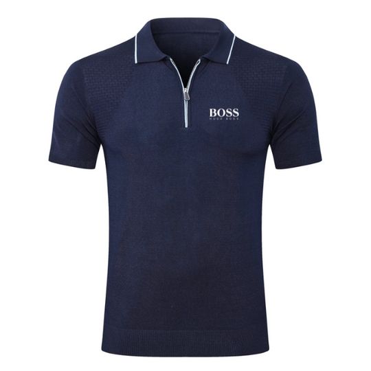 Polo de negocios con cremallera