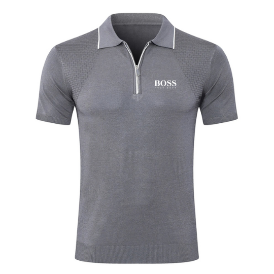 Polo de negocios con cremallera